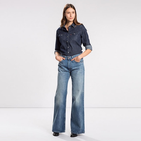 levi's vintage wide leg jeans